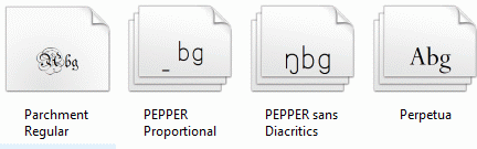 Font Files on Desktop